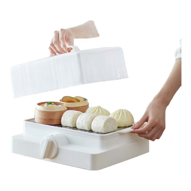 立時 OLAYKS.olayks歐萊克電蒸鍋多功能家用蒸箱大容量多層蒸汽鍋 單層7L