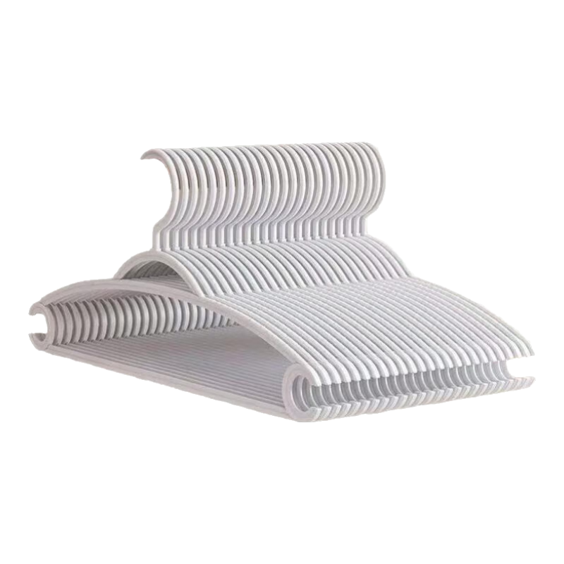 京东物流 衣架无痕家用收纳塑料衣服架凉衣撑子防滑肩角晾晒宿舍 5只装【白色】无痕衣架
