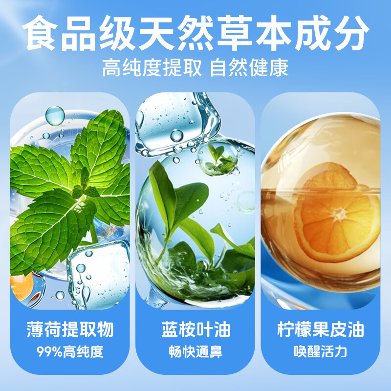 MISTOLIN八仙筒鼻通棒鼻塞快速通气神器晕车膏清凉油香筒开车上课防困鼻吸 组合3支装（青提+薄荷+佛手柑）