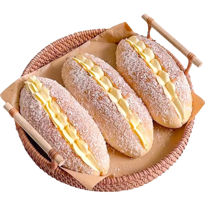 不多言整箱椰蓉奶油面包夹心蛋糕老式手撕糕点心早餐营养休闲小吃零食品 500g 【1箱/10包】椰蓉奶油面包