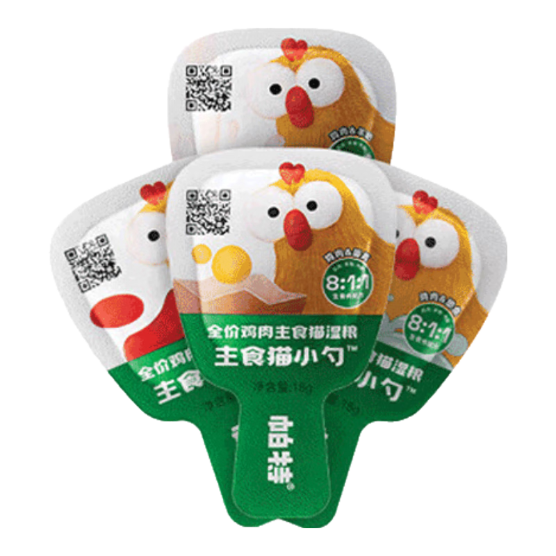 帕特猫小勺生骨肉营养主食猫条主食罐猫咪非零食补水湿粮成猫粮 混合口味 72g (18gx4支)