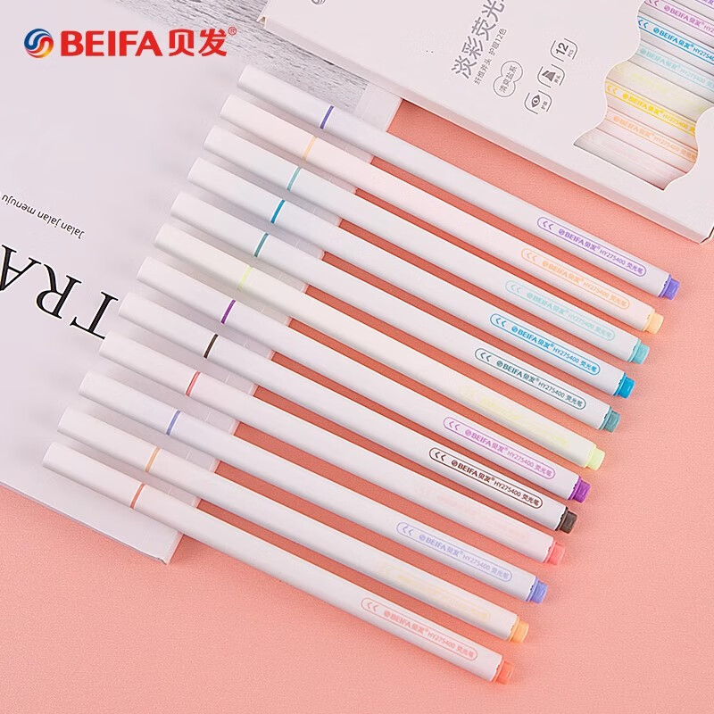 BEIFA����ӫ���Ī������������ɫϵӫ��Ǻű�ѧ���ñ�ǲ�ɫ���ص����ʼ�ר�ø�ͷ  ��ˬ��ϵ 12֧/��