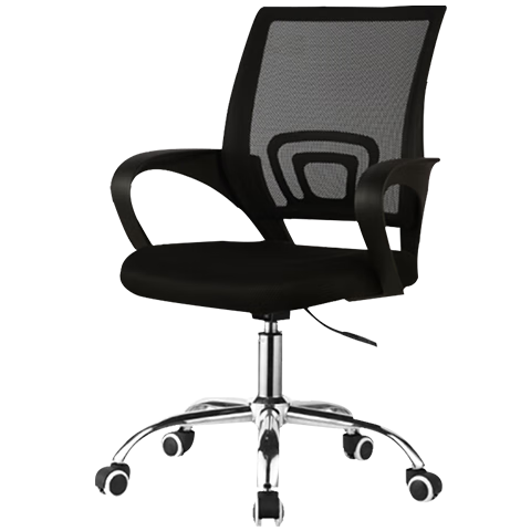 舒客藝家 電腦椅辦公椅職員網(wǎng)椅轉(zhuǎn)椅會(huì)議椅子家用電腦靠背椅休閑椅培訓(xùn)椅 106黑色-加固鋼爪(加厚乳膠坐墊)