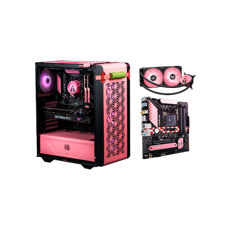 ASUS华硕ASUS鬼灭之刃联名 祢豆子机箱 TUF GAMING 主板水冷套装 祢豆子联名机箱 套餐一