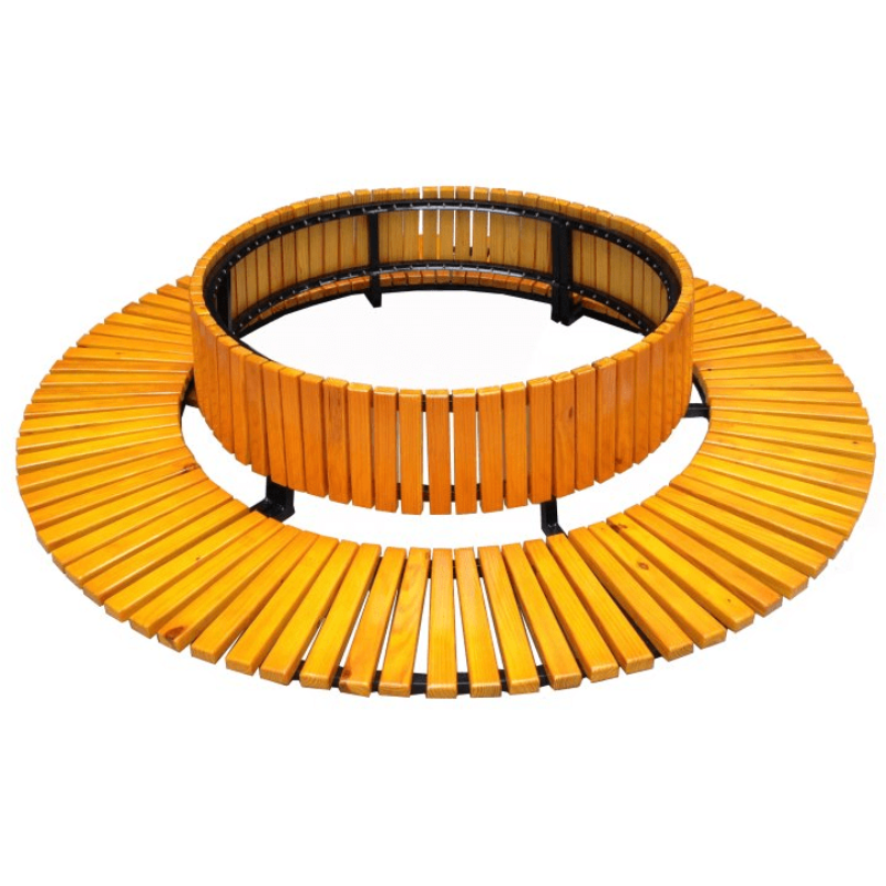 欧芳庭 户外围树椅 圆形  广场树围椅 圆椅塑木公园椅 防腐木公园椅子 座椅 公园椅户外长椅 可订做 订做选项【无靠背椅外周长每米单价】联系客服再拍