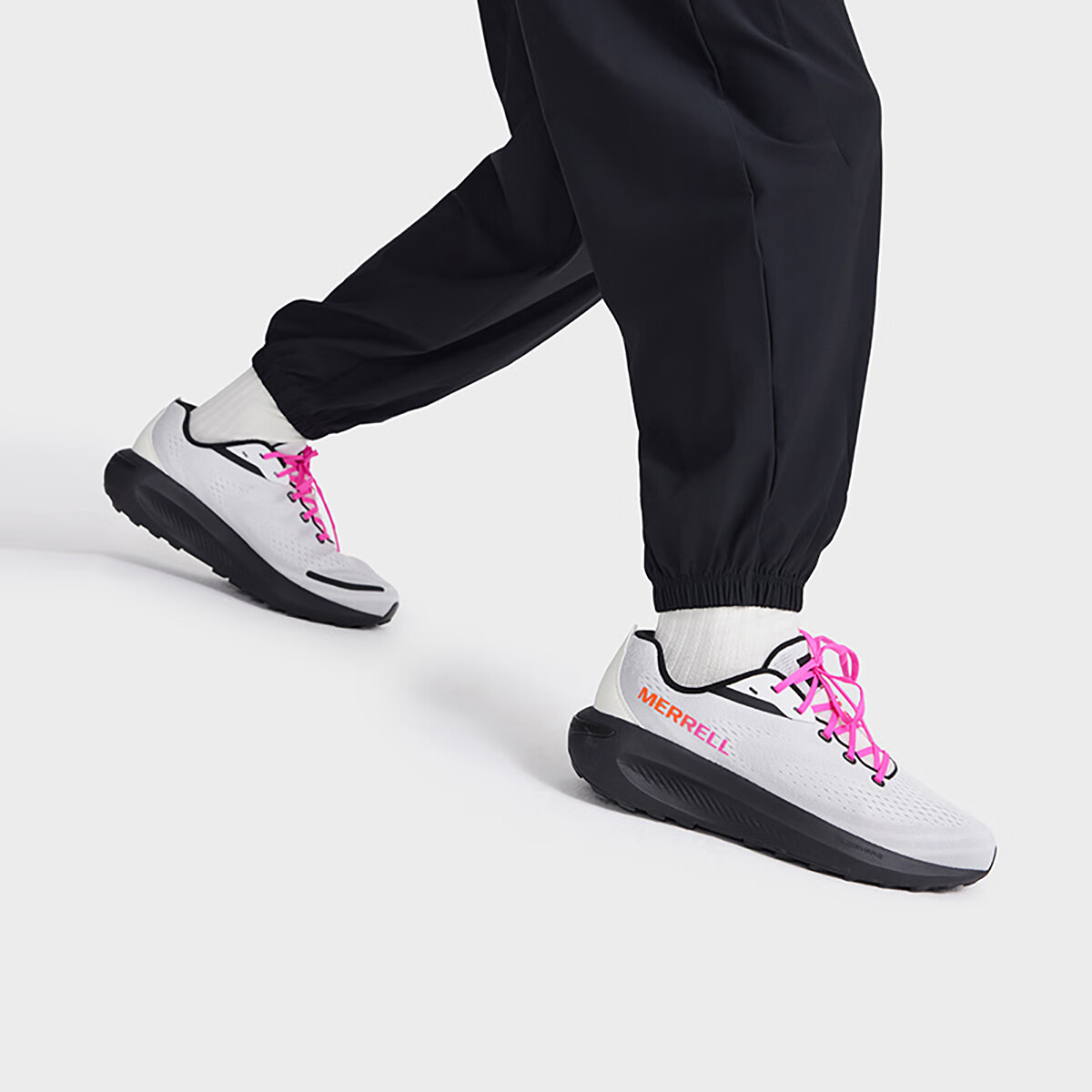 迈乐（Merrell）MORPHLITE漠飞男女款户外运动轻量越野跑鞋防滑耐磨休闲 白黑 40