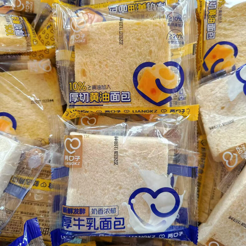 其他家两口子厚切黄油面包吐司营养早餐代餐开袋即食休闲食品 厚切黄油面包 500g