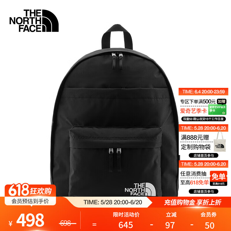 北面（The North Face）戶(hù)外運(yùn)動(dòng)休閑雙肩背包中性書(shū)包通用便攜時(shí)尚百搭25新品|8AMM 4HF/宇宙黑 OS/28.7L