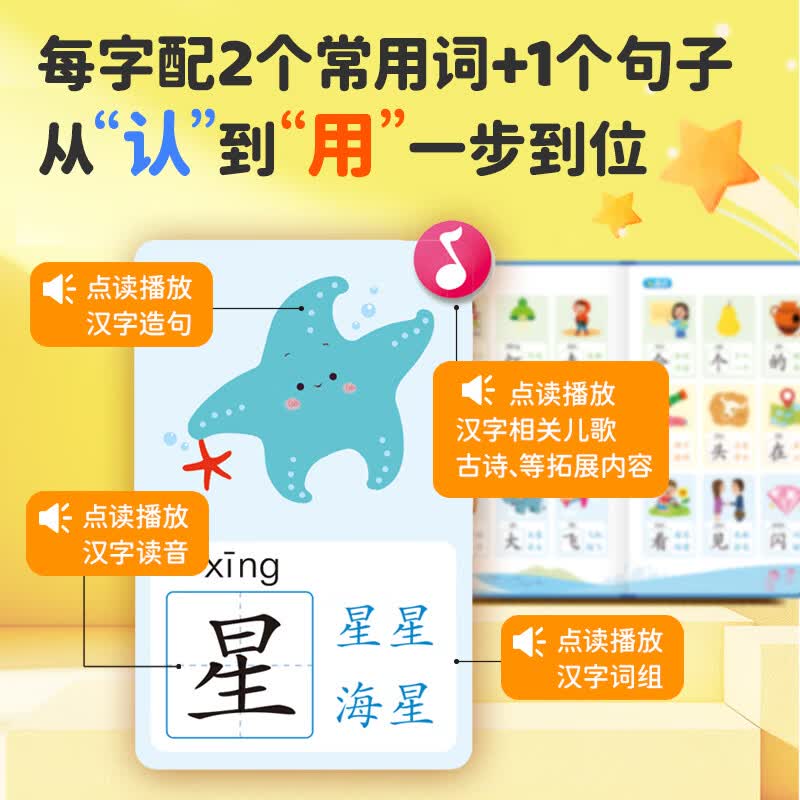 【点读版】豚小蒙学前识字2100 3-6岁幼小衔接识字大全 参考教材为小学入学准备识字大全 儿歌故事成语小鸡球球点读书(点读笔需另外购买) 豚小蒙学前识字2100：全3册（盒装）