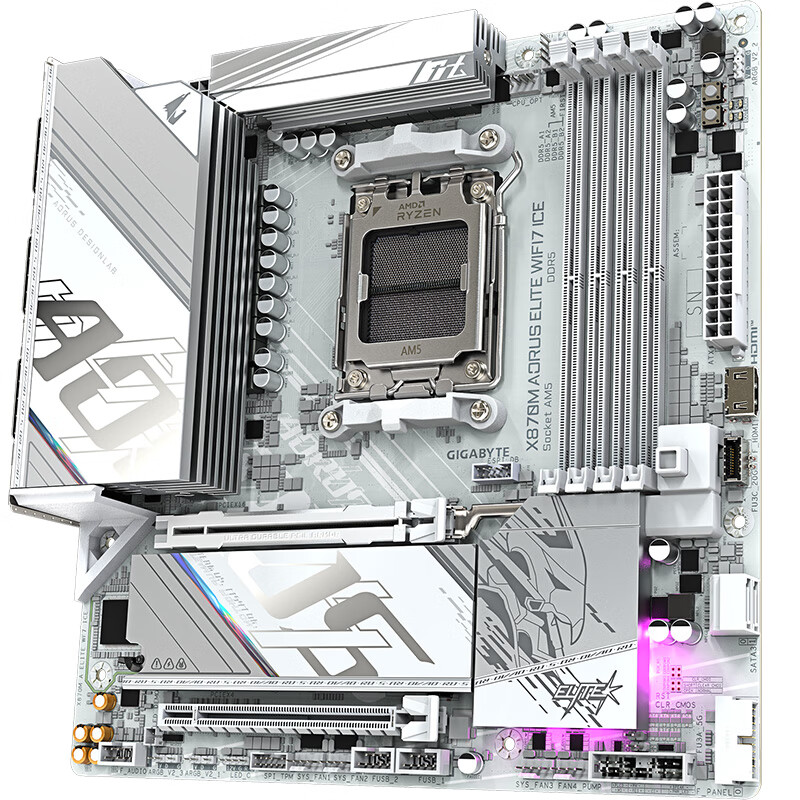 技嘉 冰雕X870M AORUS ELITE WIFI7 ICE DDR5 图 8