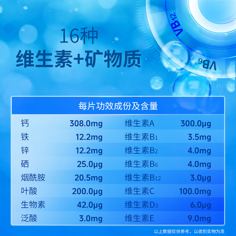 汤臣倍健多维男士多种维生素矿物质片 120片 成人男性补充矿物质 男士多维120粒