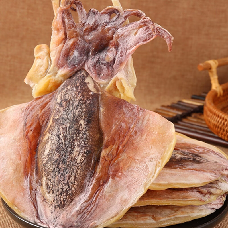 彩双海淡干墨鱼干煲汤干货特级大墨鱼干新鲜目鱼干海鲜煲汤送礼品海产 墨鱼干250【5-7只】