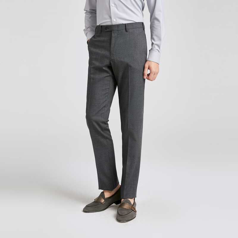 雅戈尔（YOUNGOR）【商场同款】西服男士春夏套西YOTN222707CIY裤子 深灰 180B 180/92A