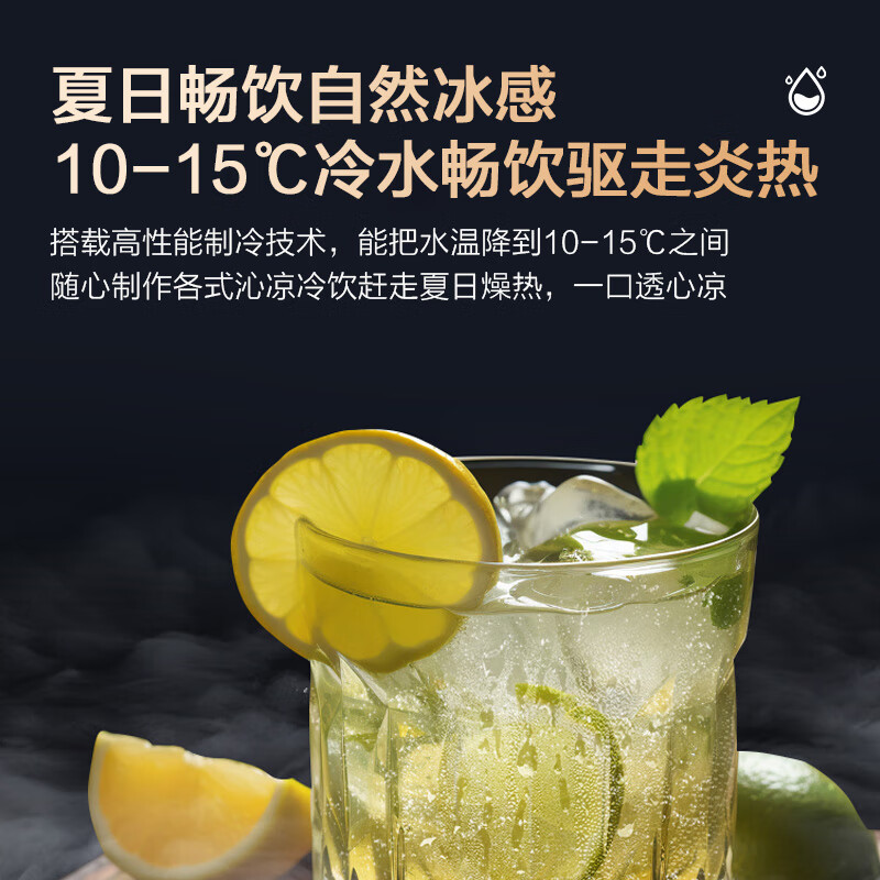 复旦申花净水器伴侣家用即热嵌入式管线机 餐边柜饮水机加热一体 自来水过滤器净水套装厨房嵌入式直饮水机 黑色嵌入式-接净水器