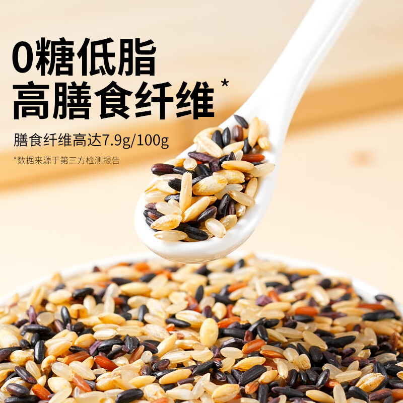 盖亚农场有机七色糙米低脂0糖 健身代餐主食五谷杂粮组合粗粮米饭 有机七色糙米2.2kg