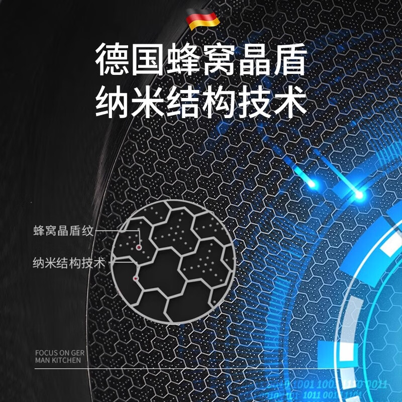 WMF福腾宝不锈钢轻油少烟蜂窝晶盾半面屏炒锅