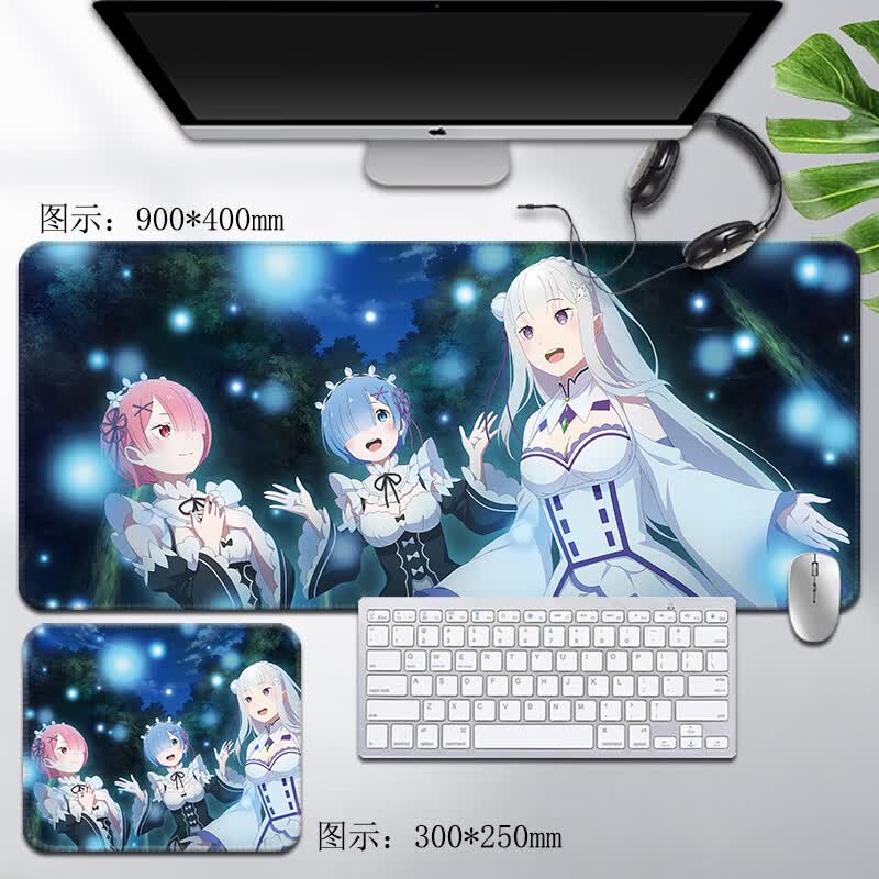 ✨蕾姆鼠标垫｜¥23神价！800x300mm超大桌垫，死宅桌面仪式感神器～