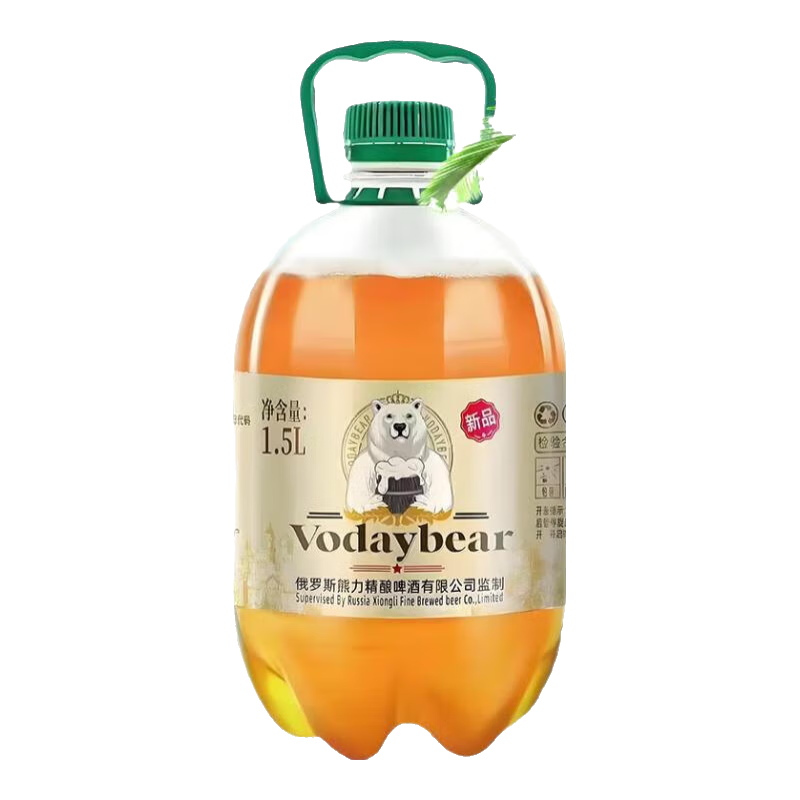 德式风味精酿原浆小麦白啤扎啤啤酒头道原浆发酵国产 1.5L 1桶 新品