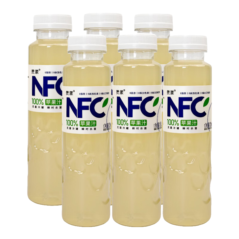 百多利 NFC100%苹果汁饮料 350ml*6瓶 13.9元