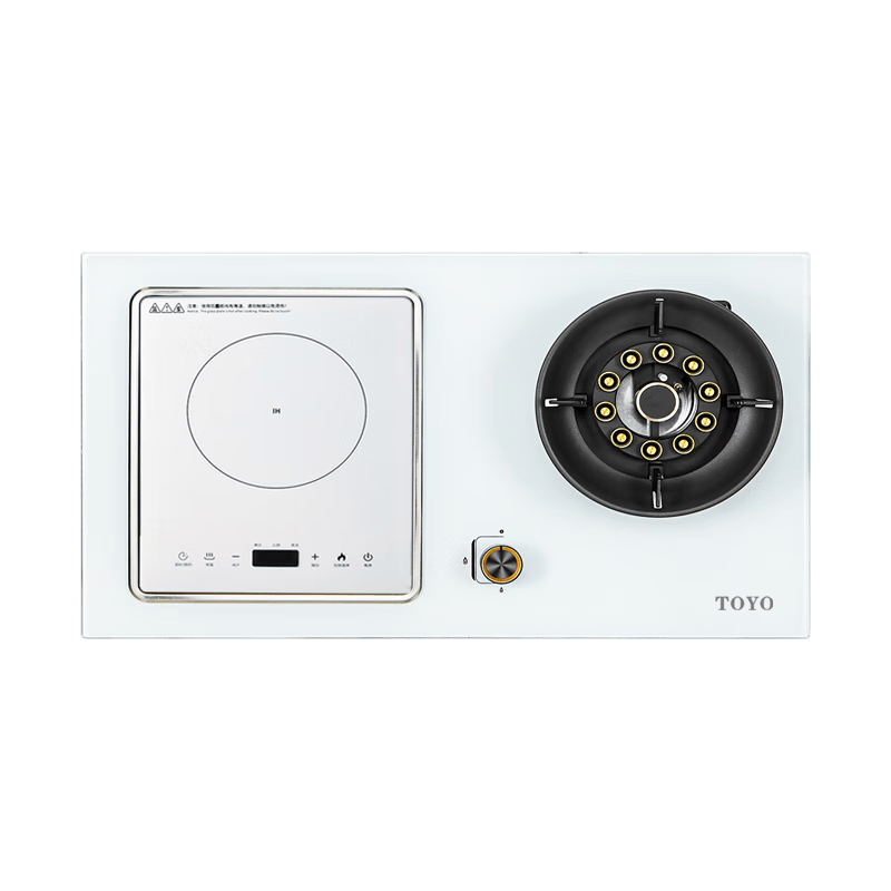 東洋（TOYO）气电两用灶一气一电两用灶电磁炉燃气灶气电灶二合一电磁炉台嵌两用 [左电右气]13腔蓝焰-3500W电磁炉 液化气