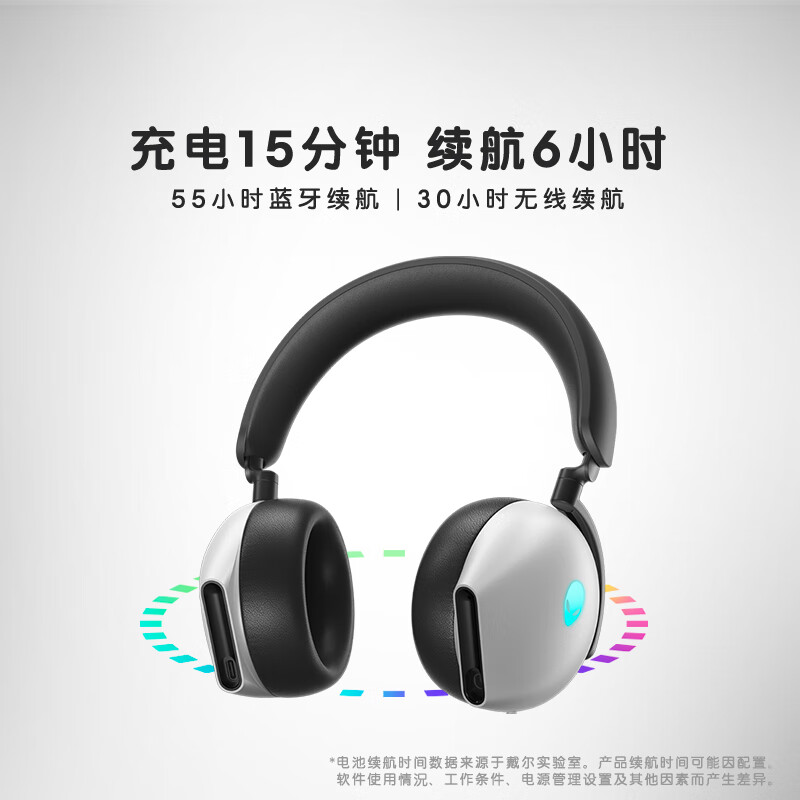 外星人（Alienware）AW920H 三模蓝牙游戏耳机 适配三角洲行动 头戴式电竞耳麦 有线无线智能降噪【京东独家】 白色