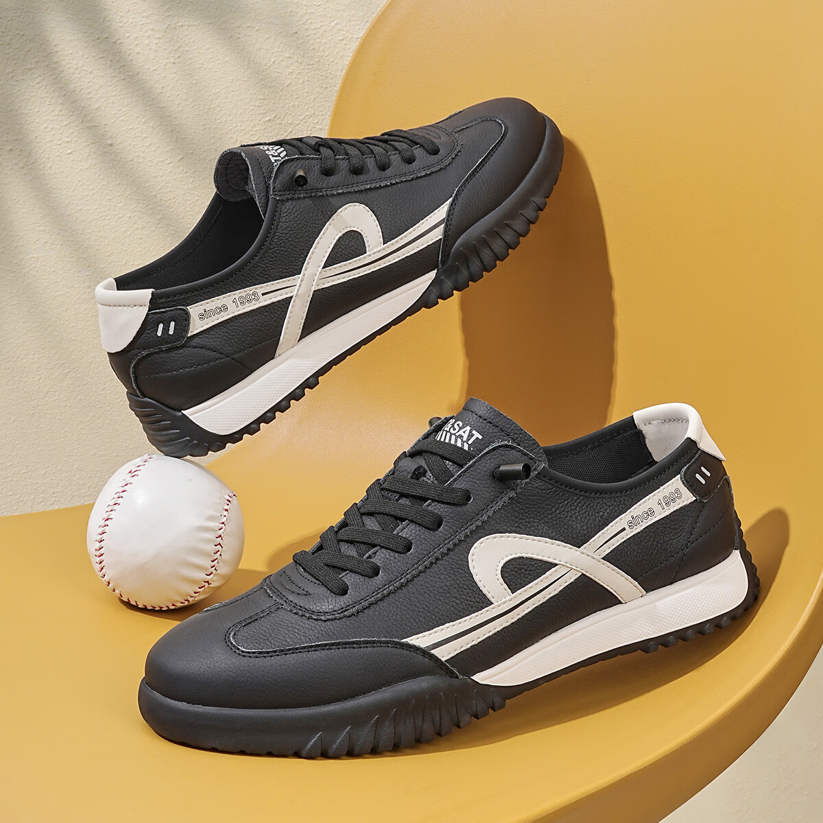 星期六男鞋复古德训时尚潮流街头德训鞋平跟男休闲鞋子男	