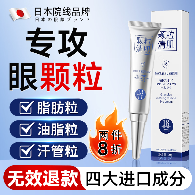 H18日本颗粒清肌眼霜脂肪粒去除药膏专用神器去汗管瘤脂肪小颗粒