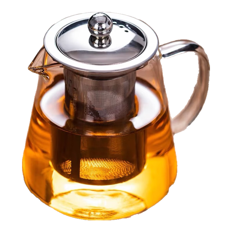 暮云泡茶壶加厚玻璃茶壶大容量办公室茶具养生高硼硅耐高温 950ml