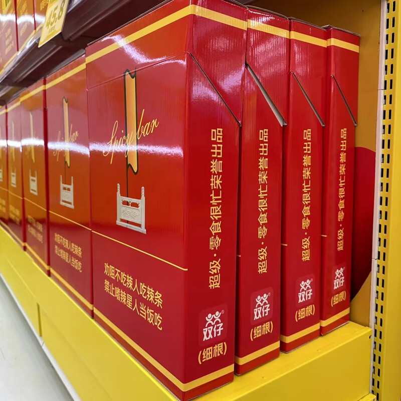 很辣华子辣条粗跟细跟素牛筋双仔大辣片巨型 华子辣条plus版*1