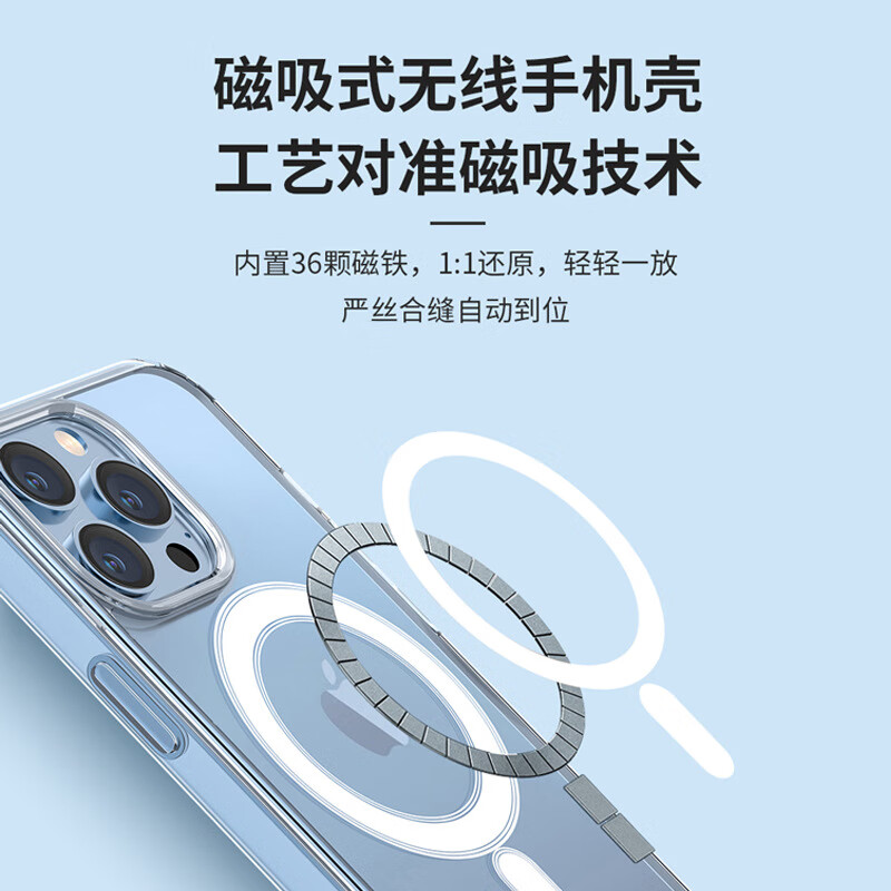 【甄选】适用苹果16手机壳磁吸充电防摔壳magsafe带动画iPhone15p 无线充磁吸手机壳(不带动画opp袋装 (内防摔iPhone16Plus
