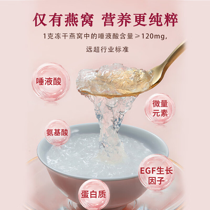 滋时滋补进口鲜泡燕窝礼盒  送礼营养燕窝礼盒 冲泡营养品 鲜泡燕窝 36g*1盒 *礼袋1*保温杯1个 (包燕窝1g*6罐+石蜂糖5g*6)