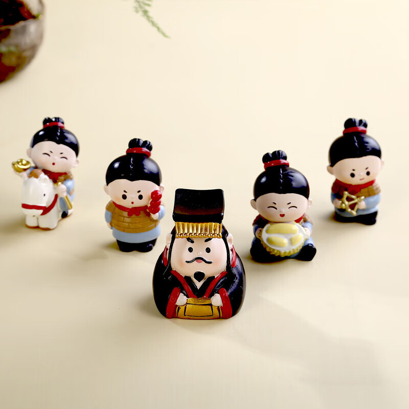 熊来跑陕西秦始皇陵文创兵马俑摆件桌面西安历史纪念品博物馆特色伴手礼 兵马俑4只