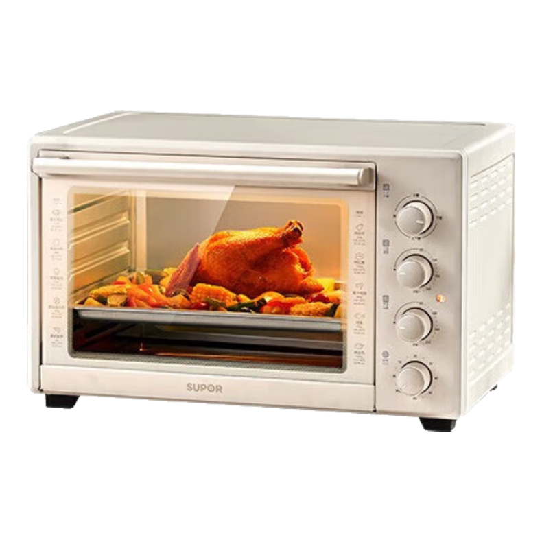 苏泊尔（SUPOR）电烤箱家用烤箱 42L大容量烘焙多功能电烤箱上下独立控温多层烤位广域调温带炉灯 42L OJ42A802