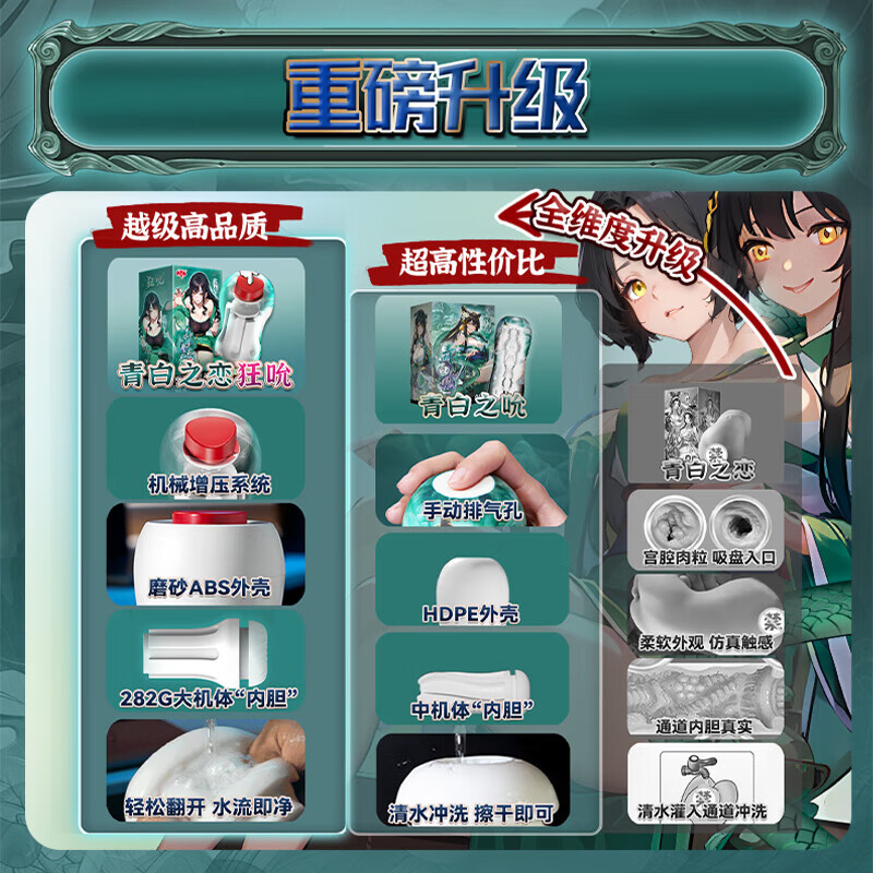 撸撸杯青白之恋狂吮飞机杯二代男用取精杯 榨汁姐仿真通道黑丝红丸圣杯 青白之恋狂吮【小白紧嫩】机械增压飞机杯12件套