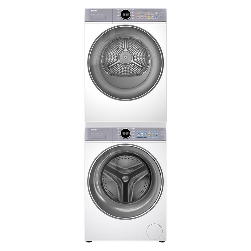海尔云溪4.0洗烘套装77EW滚筒10kg洗衣机+双擎热泵烘干机家用洗烘套装组合 国家补贴 77E直驱精华洗双擎热泵+1.21洗净比+羊毛绿标