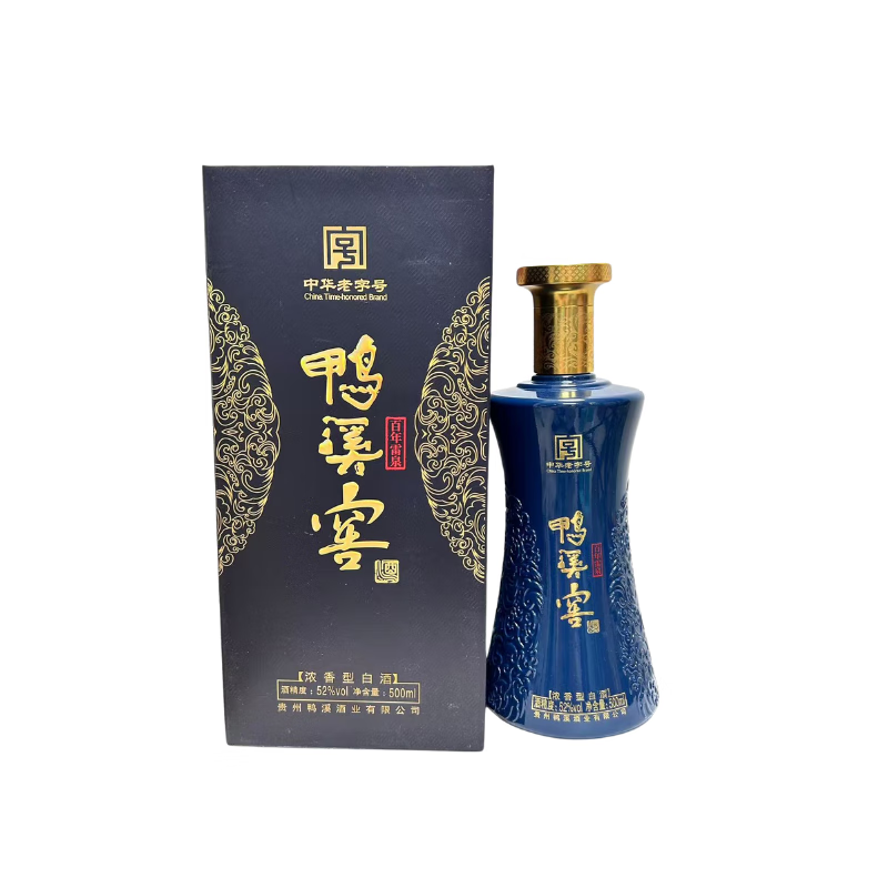 鸭溪贵州鸭溪窖酒百年雷泉23年生产批量勾调中华老字号浓香型白酒52度 52度 500mL 6瓶 原箱