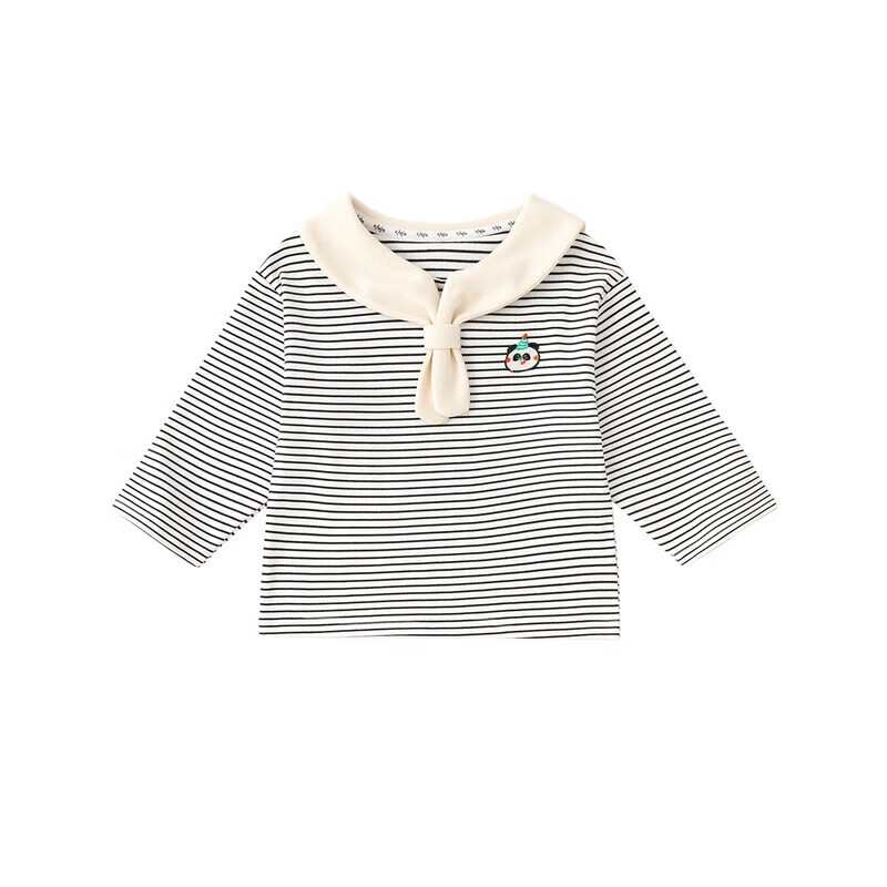 嘟嘟家儿童POLO领T恤秋款宝宝披肩领上衣男童秋装学院风女童童装洋气潮 黄色系条纹 90