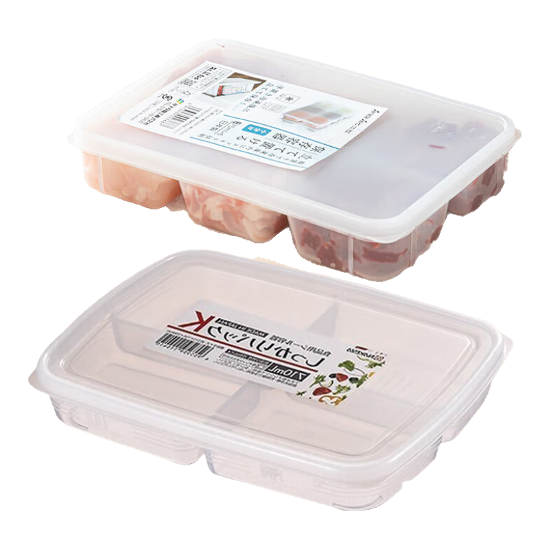 家の物語（KATEI STORY）日本冷凍分裝盒保鮮盒食品級(jí)分格冷凍盒冰箱收納盒專用凍肉分裝盒