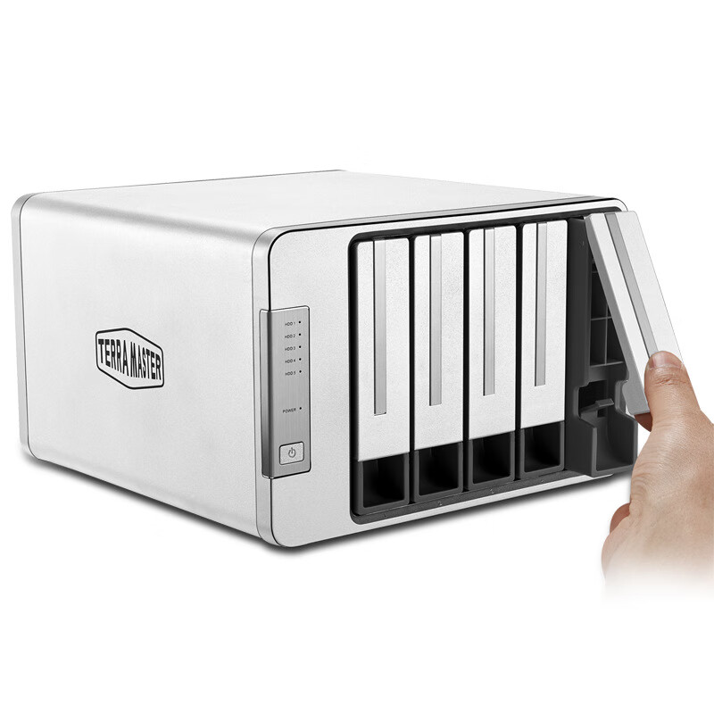鐵威馬D5-3005盤RAID磁盤陣列盒陣列盒USB3.0 銀色