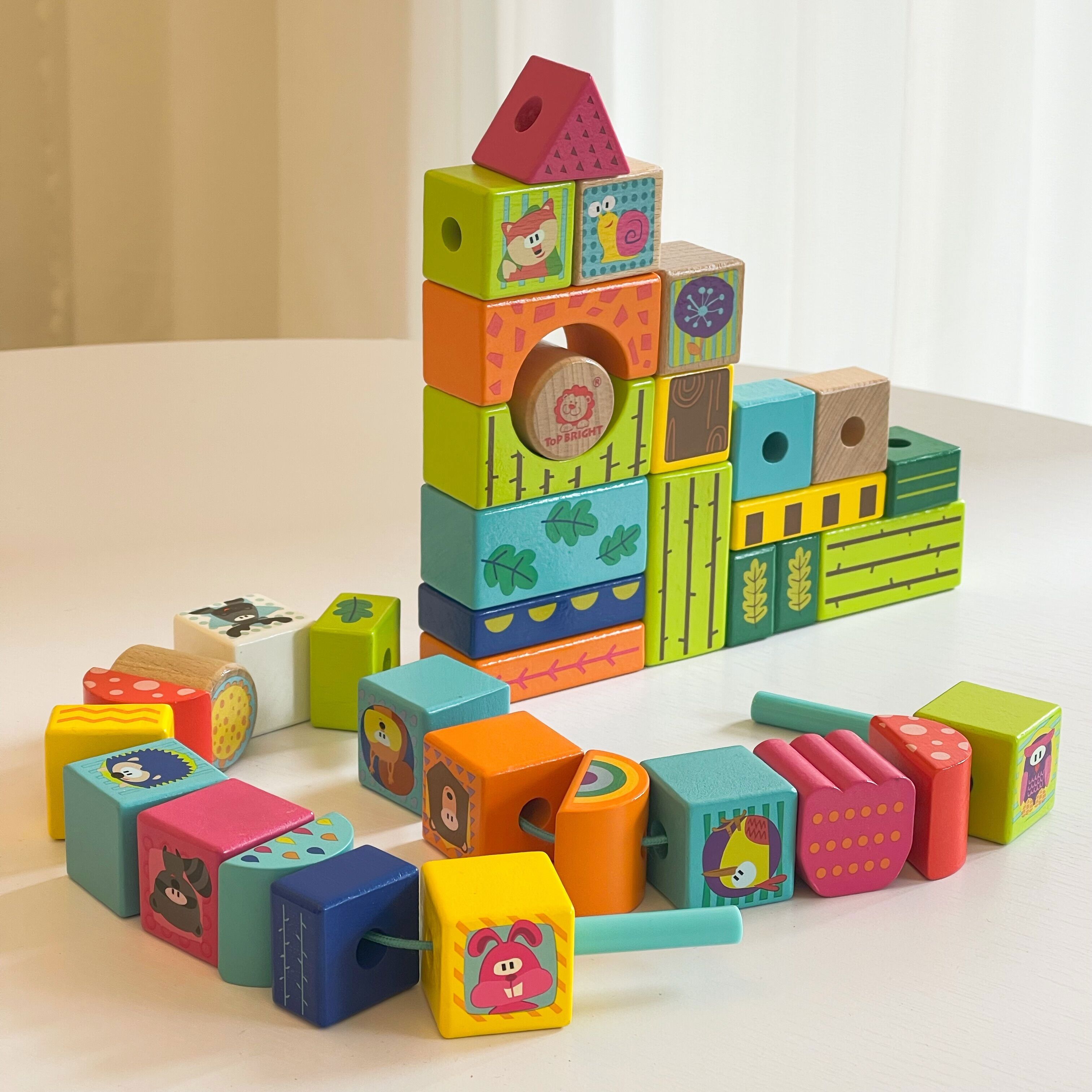 特寶兒（topbright）特寶兒積木寶寶早教拼搭串珠子玩具串繩穿線123周歲兒童禮物 特寶兒積木寶寶早教拼搭串