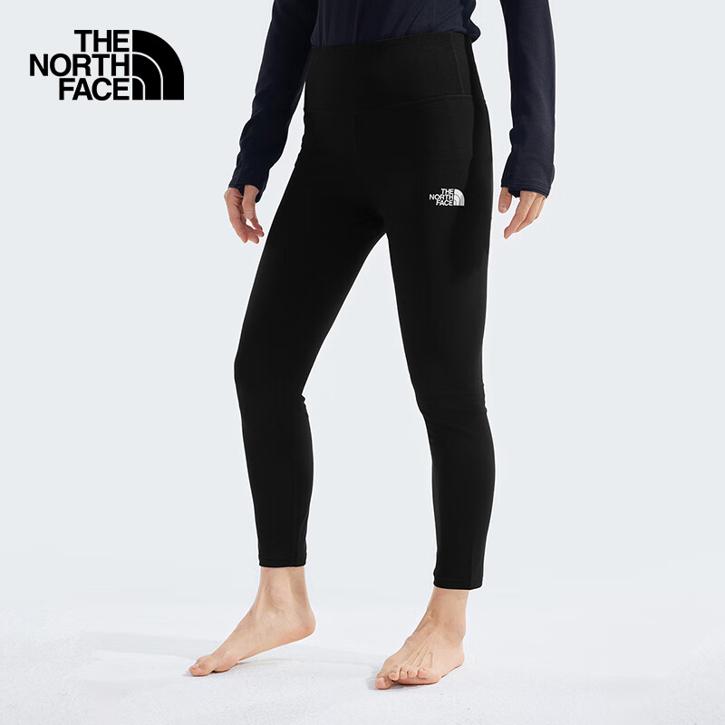 The North Face北面紧身裤女贴身层吸湿排汗舒适7WTR 黑色/JK3 M
