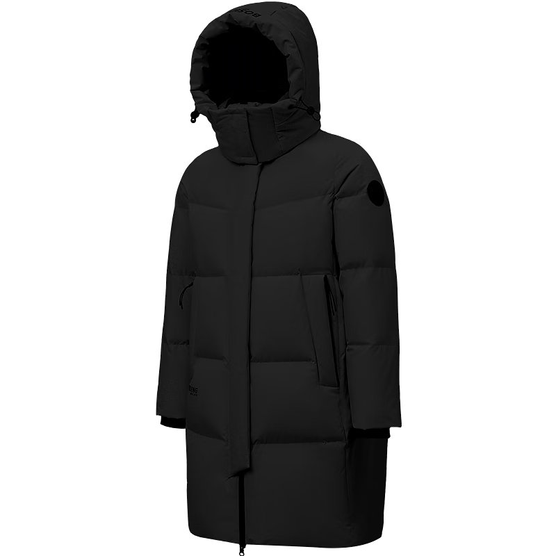 波司登（BOSIDENG）25新款羽绒服女款中长款90绒商场同款可脱卸帽面包服B250246064DS 黑色|8056 卡码拍大 M 165/88A 体重约110-120斤