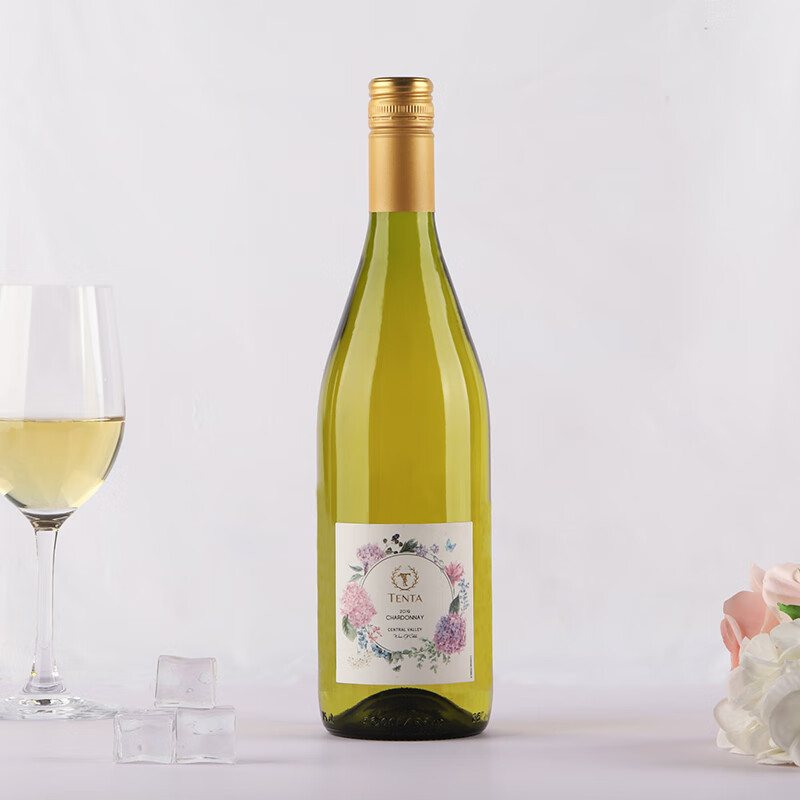 天帕智利中央山谷原瓶进口 天帕霞多丽干白葡萄酒13度750ml 整箱6支装