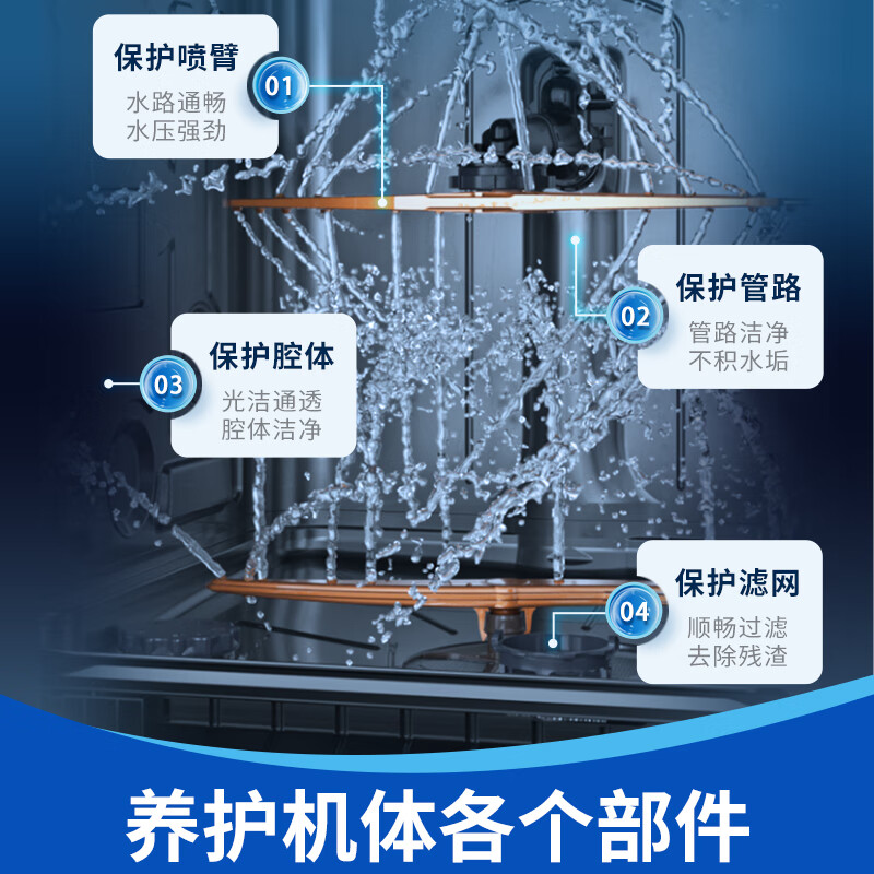 LARGE洗碗机专用洗碗粉盐剂套装多合一洗碗块光亮碗碟软水去重油洗涤剂 【三件套】粉1kg+盐1kg+剂500ml