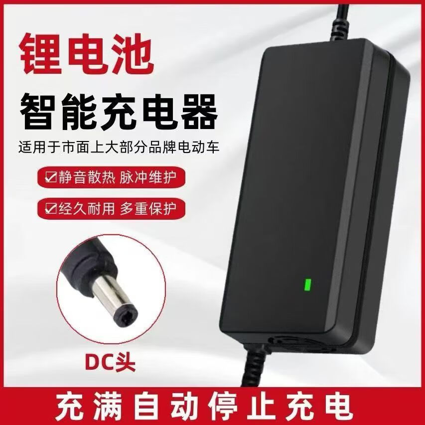 哈雷希洛普电动滑板车24V36V48V60V锂电池代步车电动轮椅充电器 DC头 36V2A输出42V