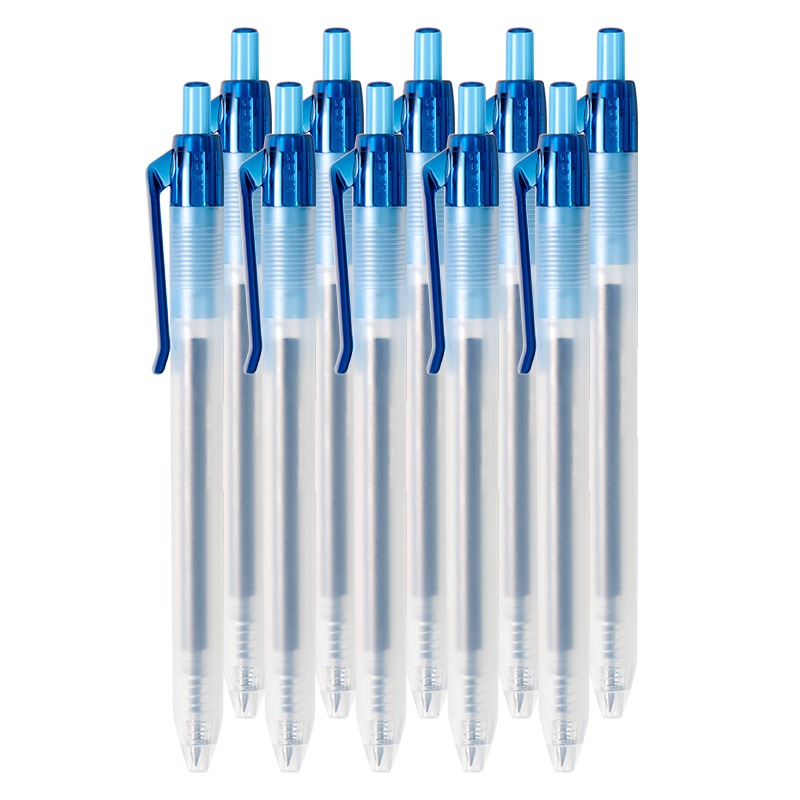 KACOTECFLOW寫易按動(dòng)中性筆藍(lán)黑色中性筆墨藍(lán)色大容量簡約ins風(fēng)醫(yī)用處方筆 10支裝