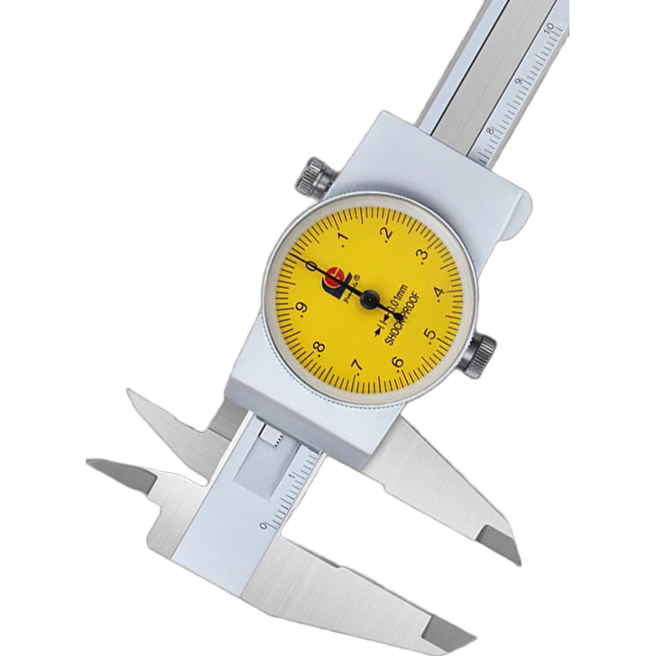 廣陸帶表卡尺0-300mm0.01高精度游標卡尺工業(yè)級表盤代表油標171-126A