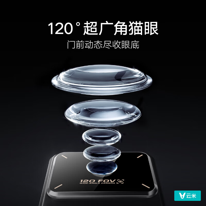 云米（VIOMI）智能门锁2A Pro猫眼大屏全自动家用防盗指纹密码锁电子锁LBT13A 可连接APP