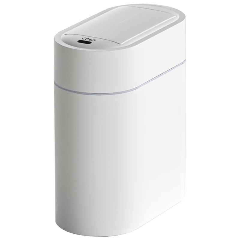 CCKO垃圾桶 家用卫生间大号厨房垃圾桶带盖自动吸附智能感应垃圾桶 7L电池款+壁挂无痕贴