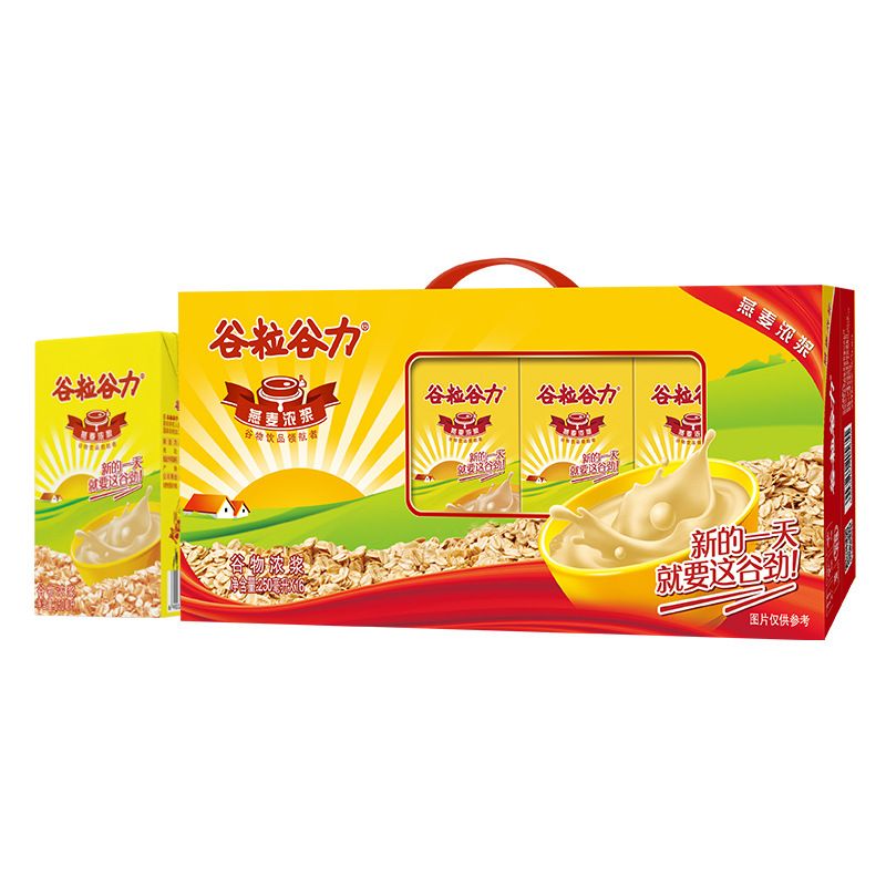 谷粒谷力燕麥奶250ml*16盒整箱早餐奶植物蛋白學(xué)生飲料禮盒裝批發(fā) 250ml*16盒 燕麥味